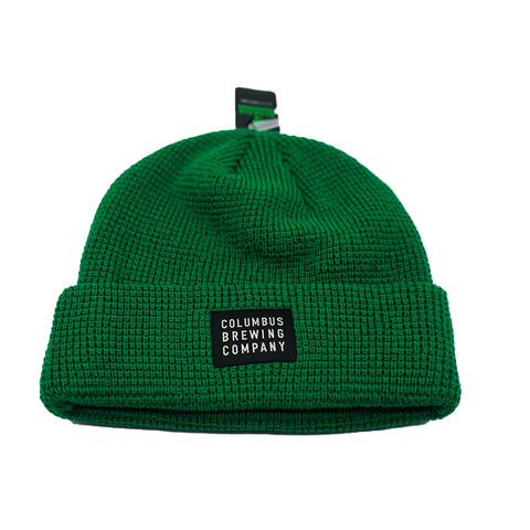 Green Waffle Knit Beanie