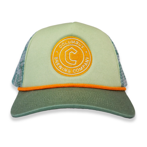 Mint and Orange Trucker Hat