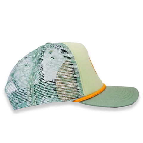 Mint and Orange Trucker Hat
